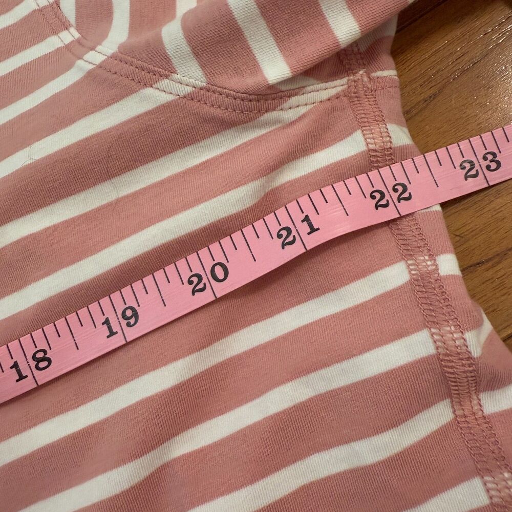 Lululemon Back In Action Long Sleeve Shirt Yachtie Stripe Pink Pastel White Sz 4 - Picture 7 of 8